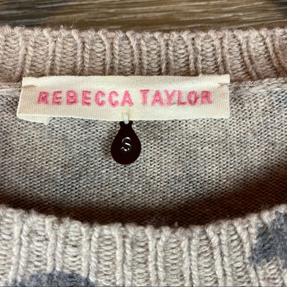 Rebecca Taylor Blocked Leopard print sweater aso Serena Van Der Woodsen Alt - Picture 7 of 7